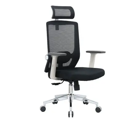 Kancelářská ergonomická židle Neoseat BRENDA WHITE — černá / bílá, nosnost 150 kg