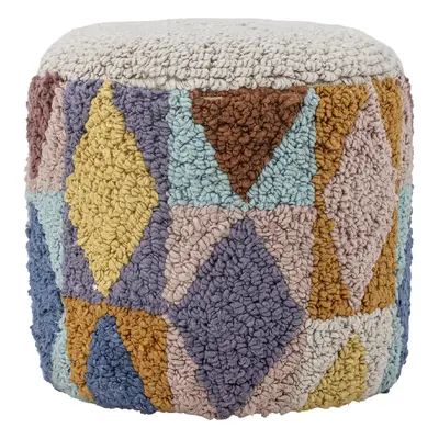 BLOOMINGVILLE MINI Miaki Pouf, šedá, bavlna