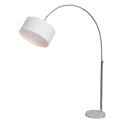 Invicta Interior Designová kovová stojací lampa bílá - Boro