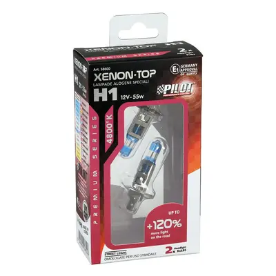 Autožárovky H1 PILOT xenon TOP 12V, 55W +120% sada 2ks