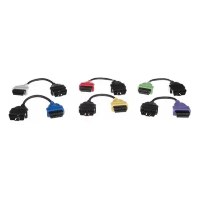 Kompletní sada OBD-II redukcí FiatECUScan pro osobní auta MECHANIC CABLE SET 3, 6ks SIXTOL