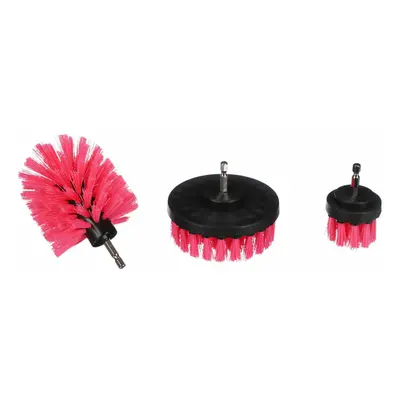 Sada kartáčů na vrtačku pro čištění auta CAR DETAILING DRILL BRUSH PINK 3, 3ks SIXTOL