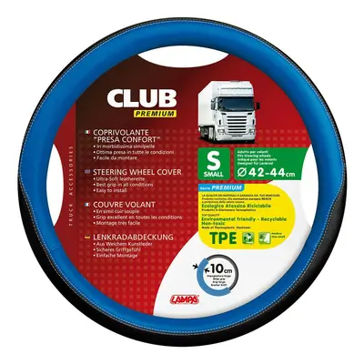 Potah volantu CLUB PREMIUM Skeentex modrý - S 42 - 44 cm