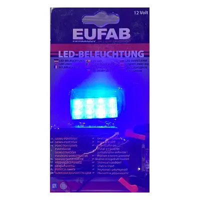 LED panel 40x20 mm 12V, 8LED modré - EUFAB