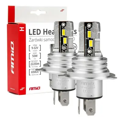 LED autožárovky H4 bílá, 9-18V, 2225 lm - 2 ks