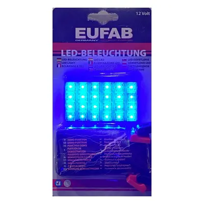 LED panel 65x35 mm 12V, 24LED modré - EUFAB