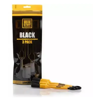 Sada zodolněných detailingových štětců Detailing Brush Black 3-pack na kola Work Stuff