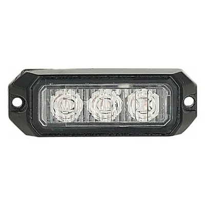 Výstražné LED světlo vnější oranžové, 12-24V 3LED 9W, ECE R10, 80x28 mm