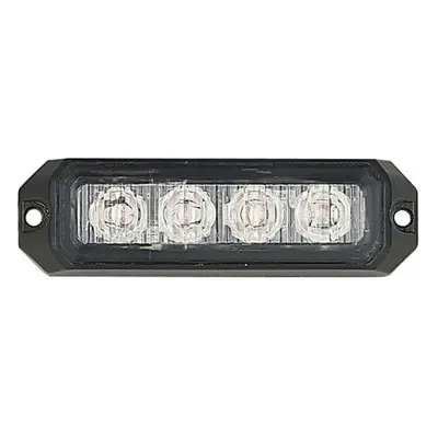 Výstražné LED světlo vnější oranžové, 12-24V 4LED 12W, ECE R65, 96x28 mm