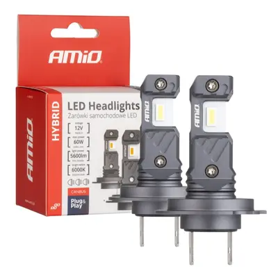 LED autožárovky H7 H18 bílá Canbus, 12V, 60W, 5600 lm - 2 ks