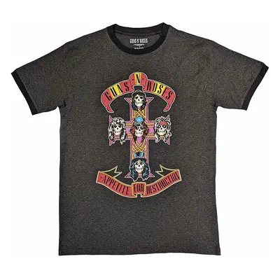 Guns N Roses tričko, Appetite for Destruction Ringer Grey, pánské