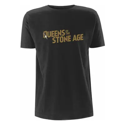 Queens of the Stone Age tričko, Metallic Text Logo Grey, pánské