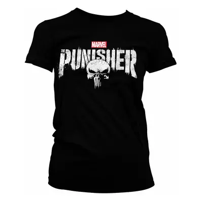 The Punisher tričko, Distressed Logo Girly, dámské