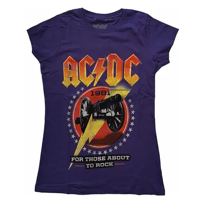 AC/DC tričko, For Those About To Rock &#039;81 Girly Purple, dámské