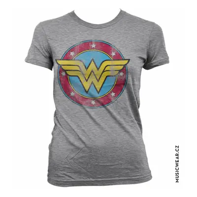 Wonder Woman tričko, Wonder Woman Distressed Logo Girly, dámské