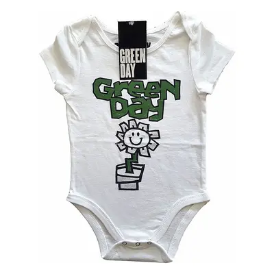 Green Day kojenecké body tričko, Flower Pot White, dětské