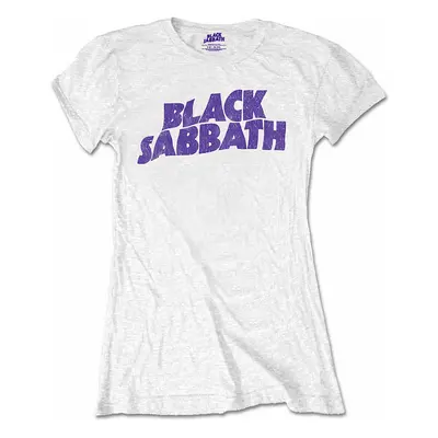 Black Sabbath tričko, Wavy Logo Vintage White Girly, dámské