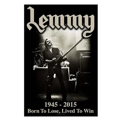 Motorhead textilní banner 68cm x 106cm, Lemmy Lived To Win