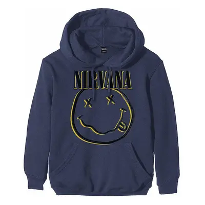 Nirvana mikina, Inverse Smiley Navy, pánská