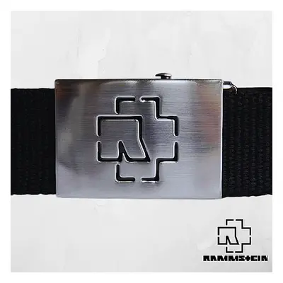 Rammstein opasek 120 x 4 cm PES s kovovou přezkou, Rammstein Halt, unisex