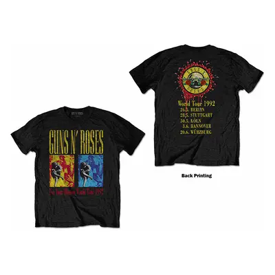 Guns N Roses tričko, Use Your Illusion World Tour BP Black, pánské