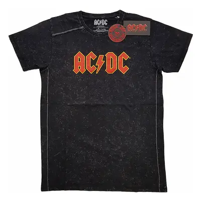 AC/DC tričko, Logo Snow Washed Black, pánské