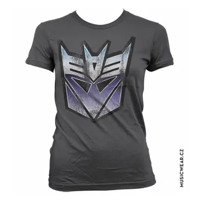 Transformers tričko, Distressed Decepticon Shield Girly, dámské