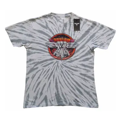 Van Halen tričko, Chrome Logo Dip Dye Grey, pánské