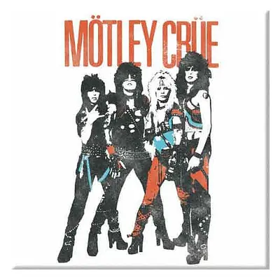 Motley Crue magnet na lednici 75mm x 75mm, Vintage World Tour