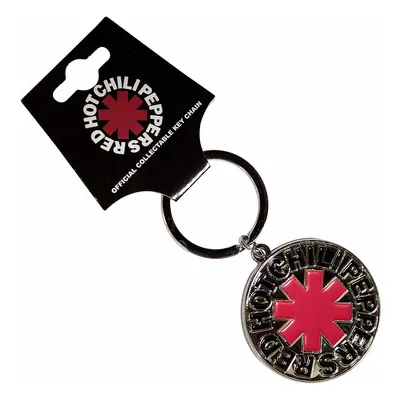 Red Hot Chili Peppers kovová klíčenka 40 mm, Asterisk Logo Silver