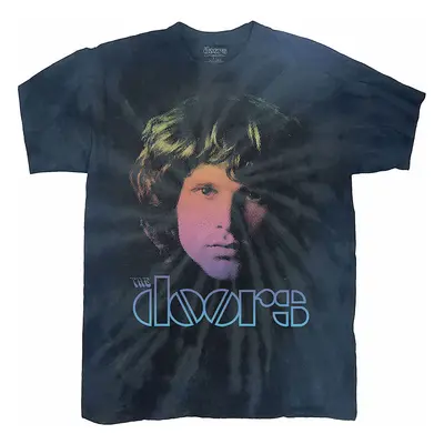 The Doors tričko, Jim Halftone Gradient Dip-Dye Blue, pánské