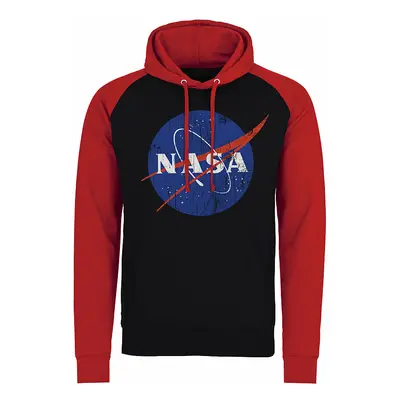 NASA mikina, Insignia Baseball Washed Black Red, pánská