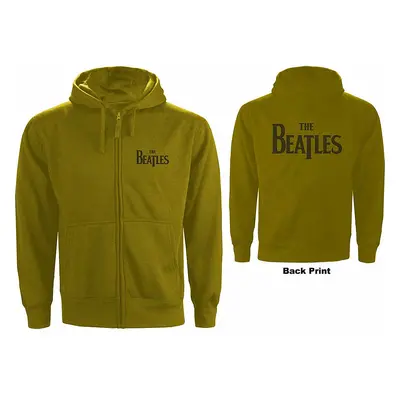 The Beatles mikina, Drop T Logo With Back Print Green, pánská