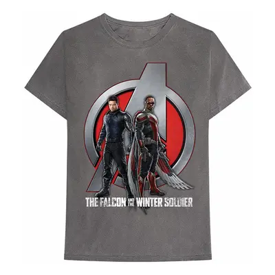 Marvel Comics tričko, Falcon & Winter Soldier A Logo Grey, pánské