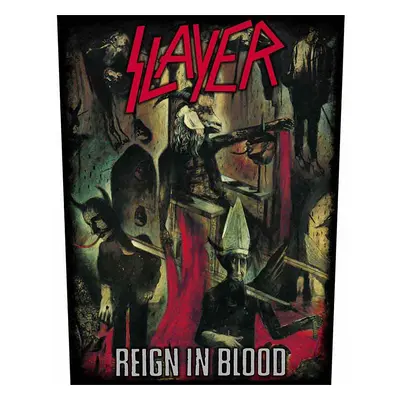 Slayer nášivka na záda CO+PES 30x27x36 cm, Reign In Blood