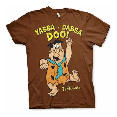 The Flinstones tričko, Yabba Dabba Doo Brown, pánské