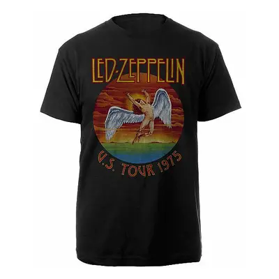 Led Zeppelin tričko, USA Tour 1975 Black, pánské