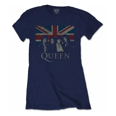 Queen tričko, Vintage Union Jack Navy, dámské