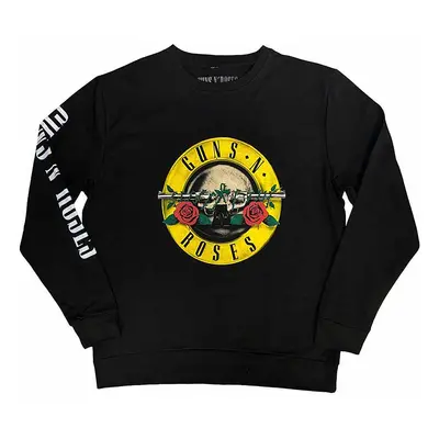 Guns N Roses mikina, Sweatshirt Classic Logo Sleeve Print Black, pánská