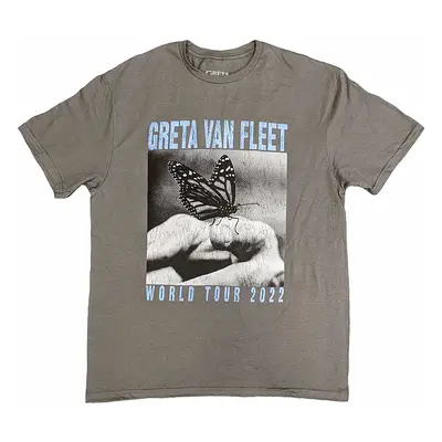 Greta Van Fleet tričko, World Tour Butterfly Charcoal Grey, pánské