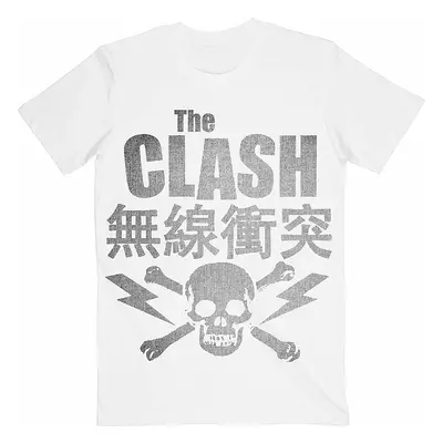 The Clash tričko, Skull & Crossbones White, pánské