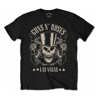 Guns N Roses tričko, Top Hat Skull & Pistols Las Vegas, pánské