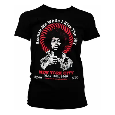 Jimi Hendrix tričko, Live In NYC / Excuse Me While I Kiss Black, dámské