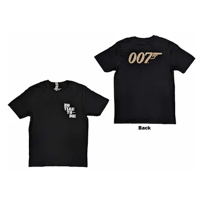 James Bond 007 tričko, No Time To Die & Logo Black, pánské