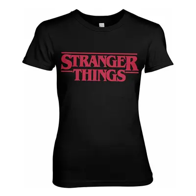 Stranger Things tričko, Logo Girly Black, dámské