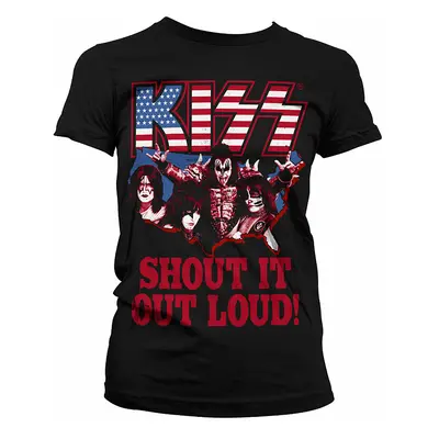 KISS tričko, Shout It Out Loud Black, dámské