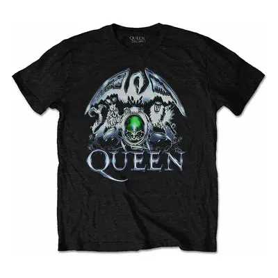 Queen tričko, Metal Crest Black, pánské