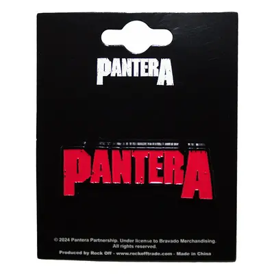 Pantera kovový odznak 40x15x2 mm, Red Logo