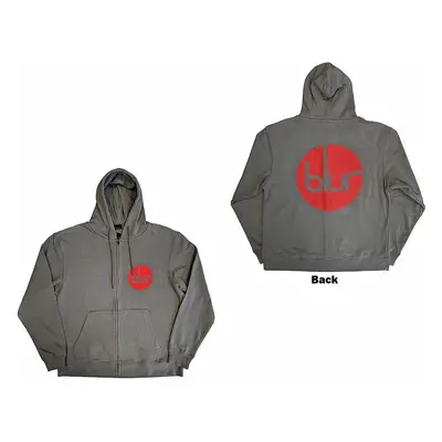 Blur mikina, Circle Logo Zipped BP Grey, pánská