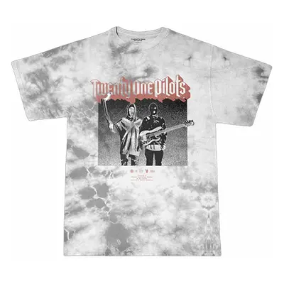 Twenty One Pilots tričko, Torch Bearers Dip Dye White and Grey, pánské